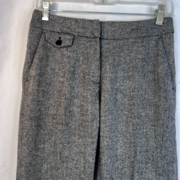 H&M Tweed Wool Blend Straight Leg Dress Pants Career Office Work Size 4 Classic - Picture 3 of 10